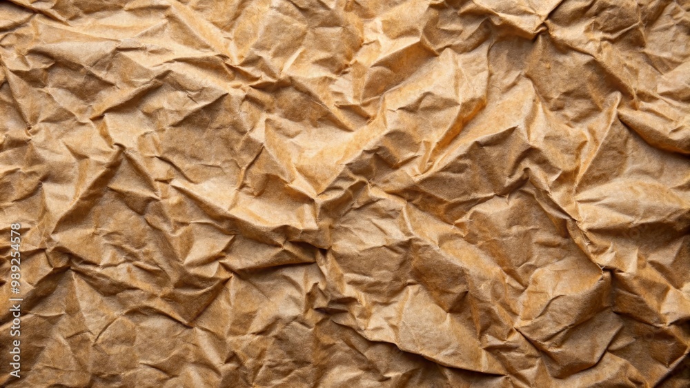 Brown crumpled paper forming abstract wrinkled texture background Brown crumpled paper forming abstract wrinkled texture background