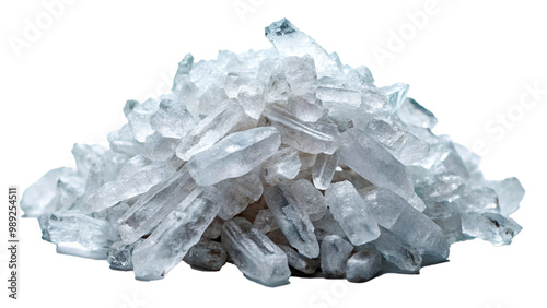 Pile of Methamphetamine drugs or narcotic on transparent background