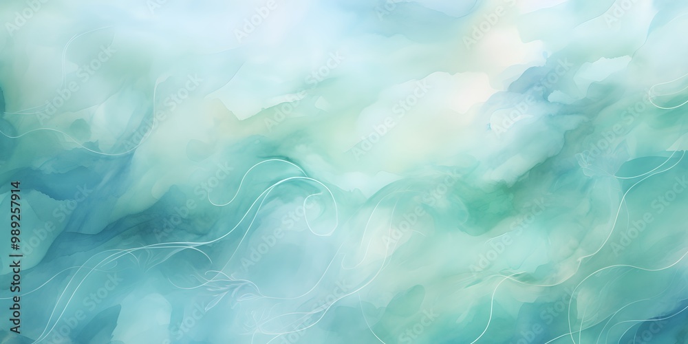 Obraz premium Abstract Watercolor Background - Swirling Shapes and Textures