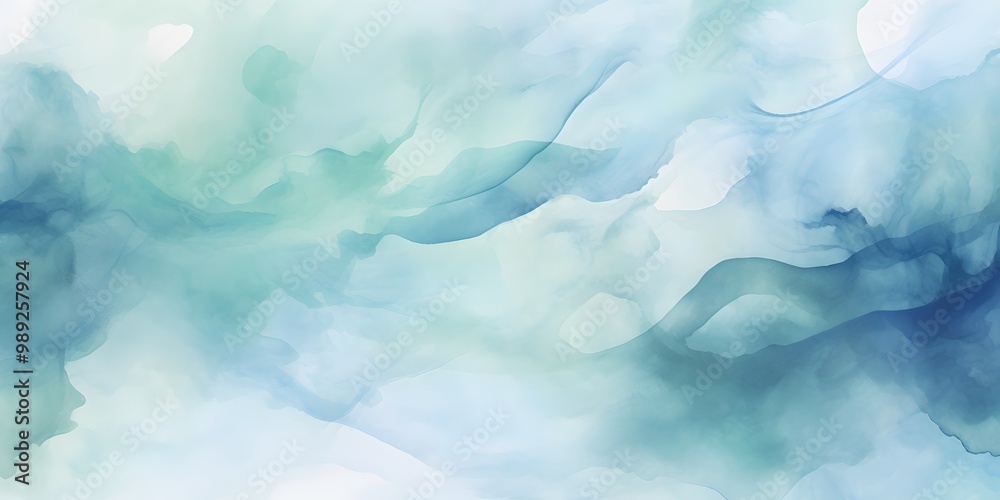 Abstract Blue & Teal Watercolor Swirls Background Abstract Blue & Teal Watercolor Swirls Background