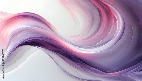 Serene Abstract Waves of Purple and White Enveloping Elegance and Beauty