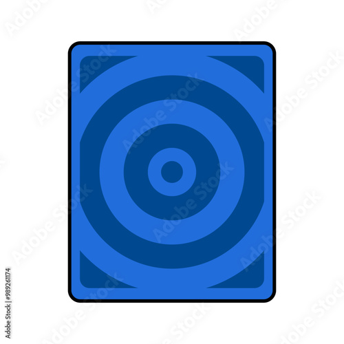 back view of trading card game