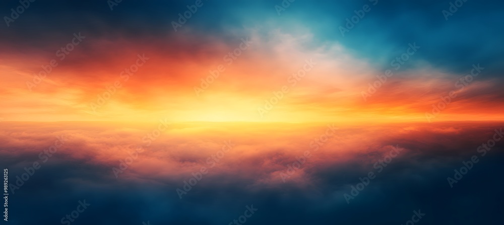 Dramatic Sunset Sky Above Cloudscape Dramatic Sunset Sky Above Cloudscape