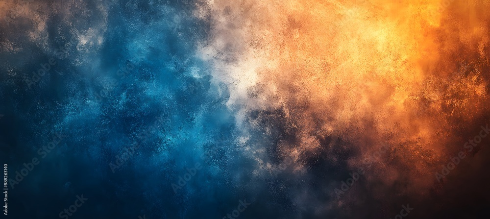 Abstract Blue And Orange Gradient Background With Grainy Texture Abstract Blue And Orange Gradient Background With Grainy Texture