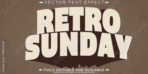 Retro sticker text effect, editable 70s and 80s text style