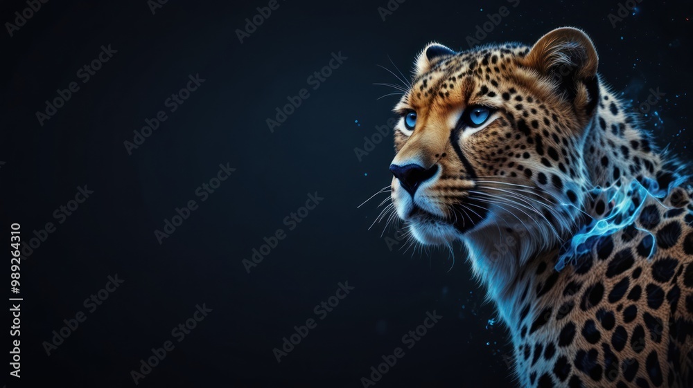 Obraz premium Cheetah with Blue Eyes