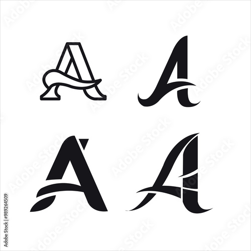 Minimalist letter A logo