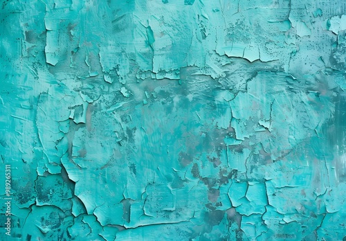 Abstract Grunge Turquoise Wall Texture