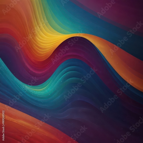 A modern, abstract background with smooth, flowing gradient waves in vibrant colors