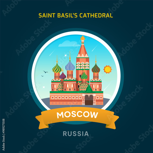 Russia Landmark Badge, Saint Basil's Cathedral