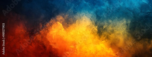 Abstract Gradient Background with Blue, Orange and Yellow