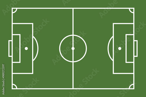 Football field or stadium. Frame for sport game. Vector illustration.