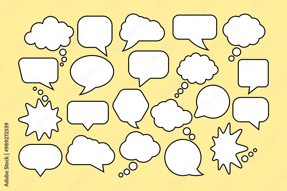Obraz premium Speech bubbles for text, conversation, dialogue or talk.