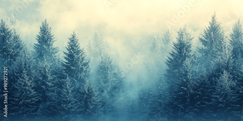 Winter-themed background with soft, snowy textures and a blank copy space for text