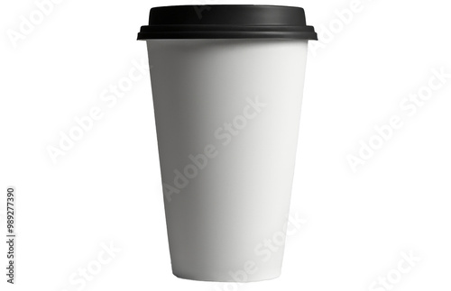 paper coffee cup mockup isolated on white