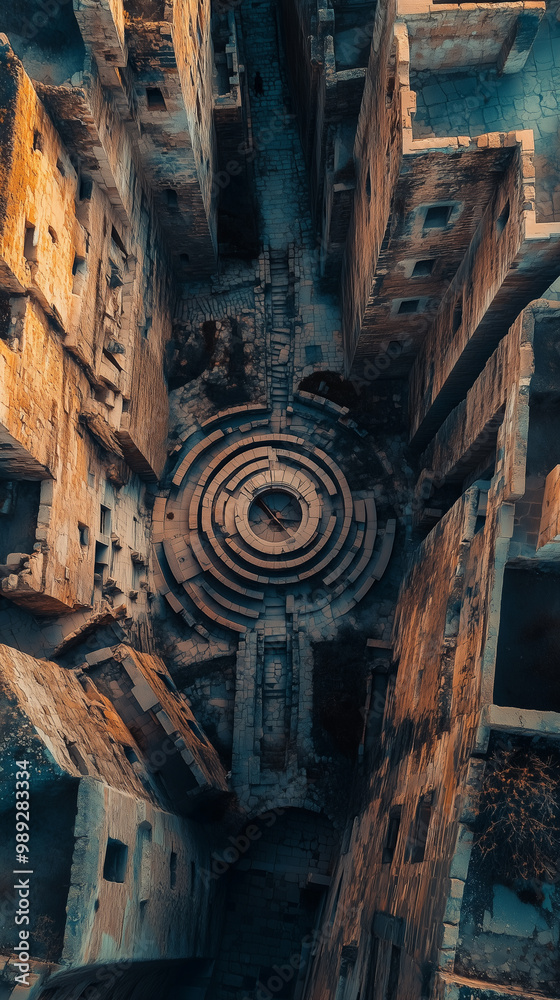 Aerial view of labyrinthine alleyway in ancient city hd phone wallpaper Aerial view of labyrinthine alleyway in ancient city hd phone wallpaper