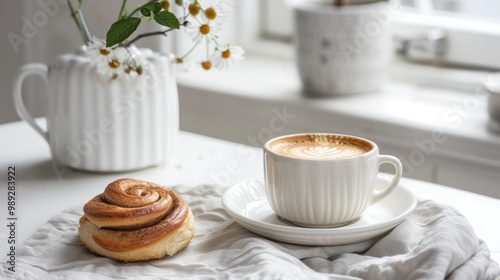 Coffee and Cinnamon Roll Breakfast