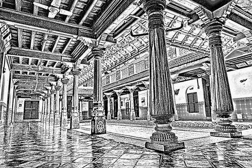 Digital Art - Chettinadu Style Heritage Homes in Karaikudi, Pallathur, Athangudi & Kothamangalam are the most lavish & exquisite architectural beauty. This beautiful edifice situated at Chettinad regi photo