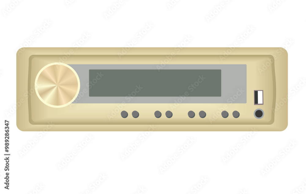 Fototapeta premium Car stereo system. vector illustration