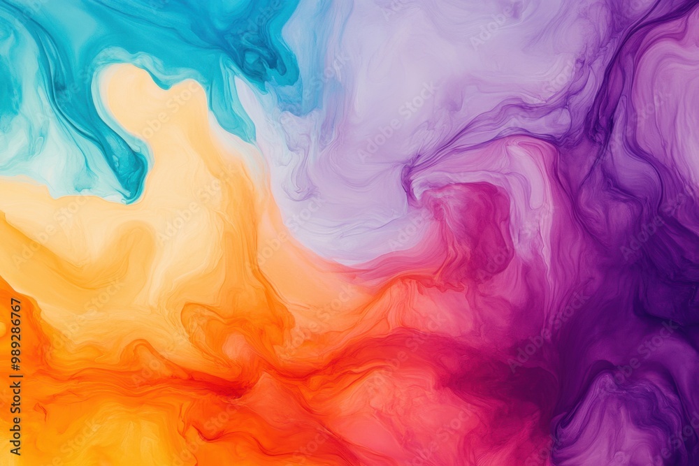 Obraz premium Serene Dreamscapes - Abstract Fantasy Wallpaper for Meditation and Relaxation