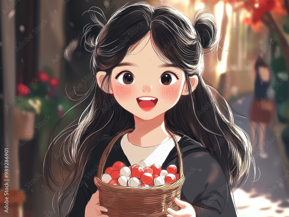Adorable Girl in Vampire Cloak with a Wide Smile Adorable Girl in Vampire Cloak with a Wide Smile
