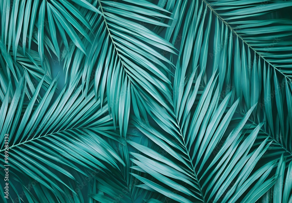 Teal Palm Leaf Texture Abstract Background Teal Palm Leaf Texture Abstract Background
