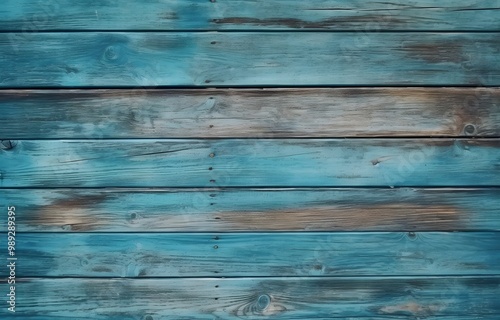 Rustic Blue Wooden Plank Background Texture