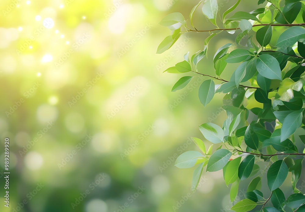 Blurred Green Nature Background with Bokeh Blurred Green Nature Background with Bokeh