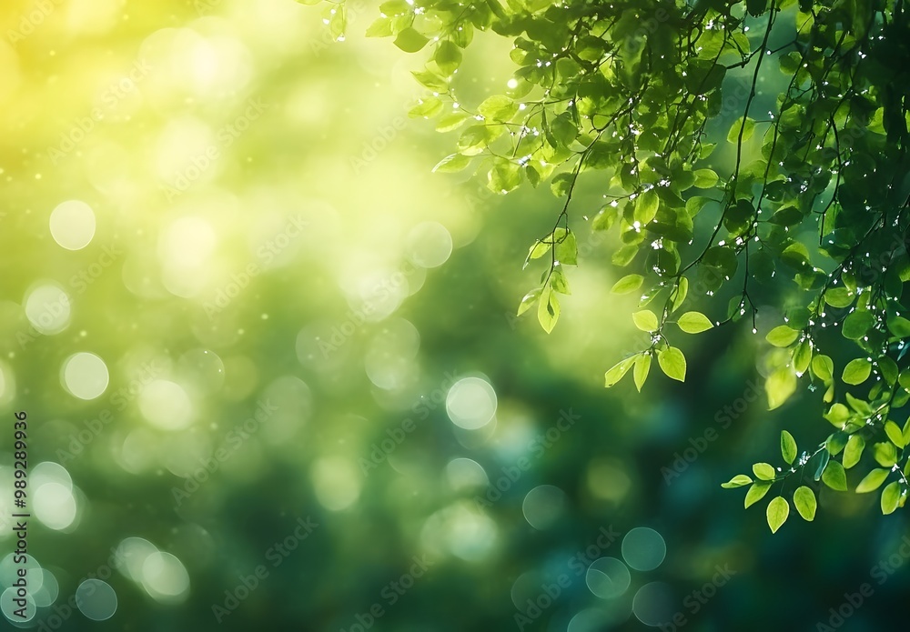 Blurred Green Nature Background With Bokeh Blurred Green Nature Background With Bokeh