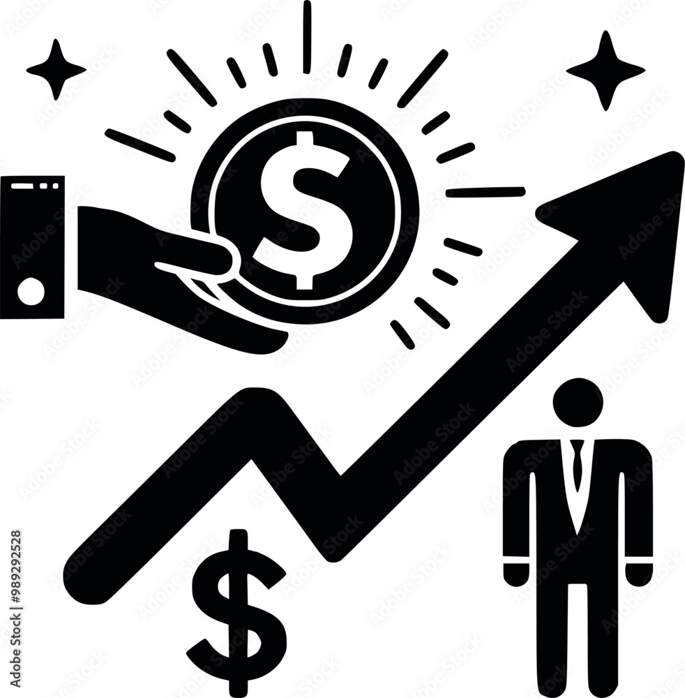 Cash, Growth, and Capitalism: Artistic Vector Design for Finance, Budgeting, and Business Success Cash, Growth, and Capitalism: Artistic Vector Design for Finance, Budgeting, and Business Success