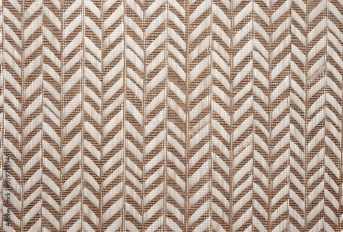 Beige & Brown Herringbone Woven Fabric Texture