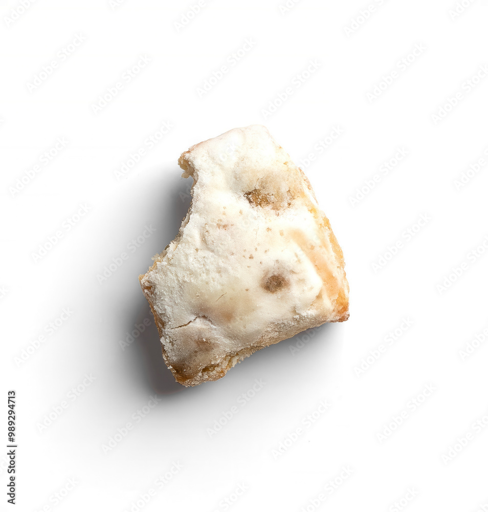 Bitten Stollen Bite Covered in Icing Sugar Bitten Stollen Bite Covered in Icing Sugar