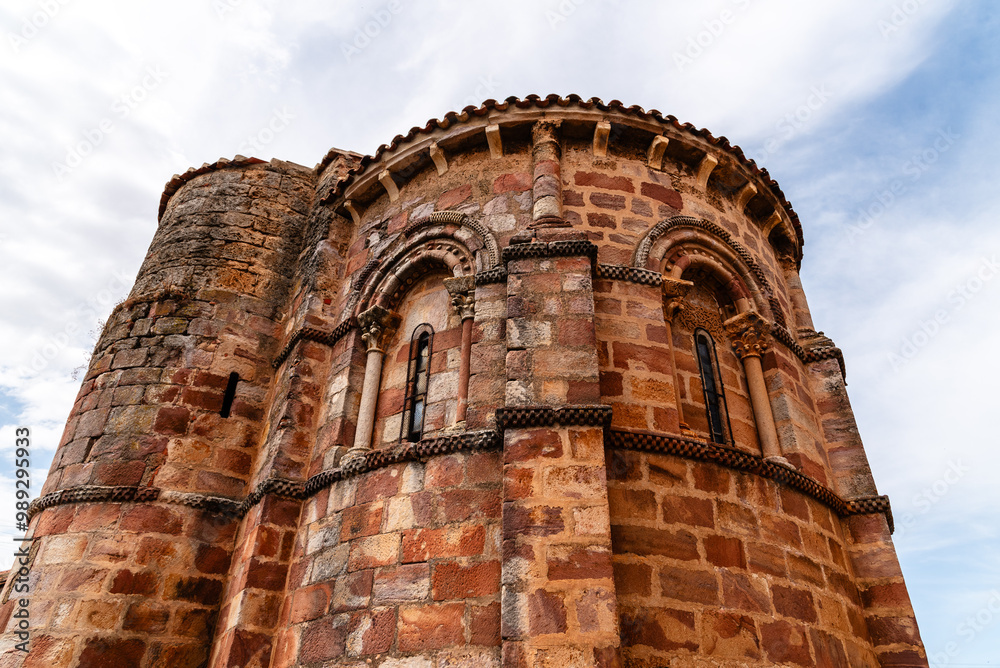 Naklejka premium Romanesque church of San Vicente in Palencia, Spain, exterior view