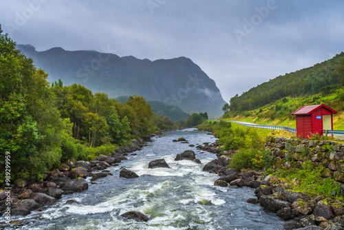 Obraz na płótnie Landscape of the south of Norway w salonie
