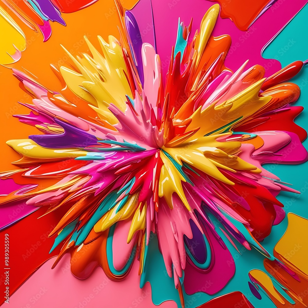 Fototapeta premium Colorful abstract solid burst background, Conceptual light burst shining abstract shapes, shiny light burst on solid abstract background