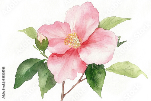 This beautiful watercolor flower arrangement elements