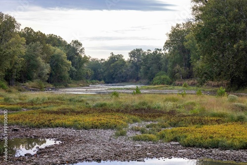 A drying river. Maumee river in Ohio