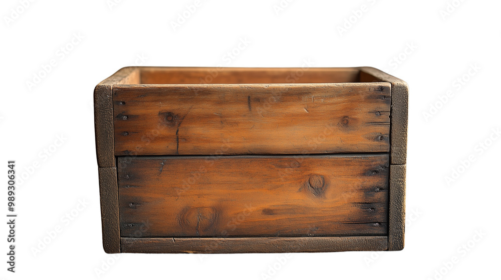 Wooden Box on a plain PNG background Wooden Box on a plain PNG background