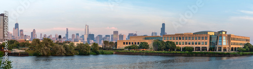 Panoramic view of Chicago downtown