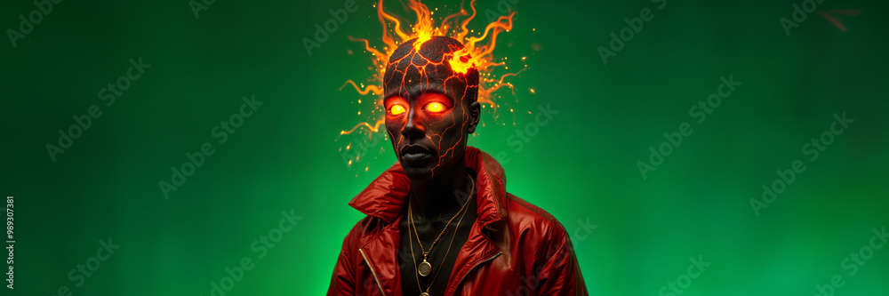 burnout explosion man evil burning face devil burnout explosion man evil burning face devil