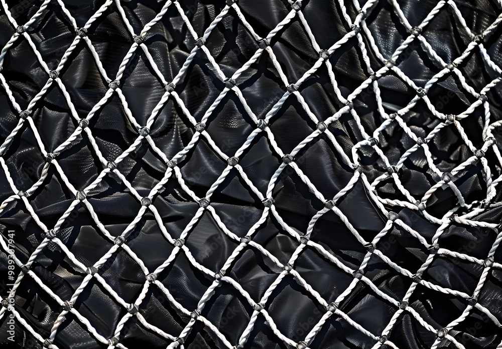 Fototapeta premium Abstract Black & White Net Pattern Background