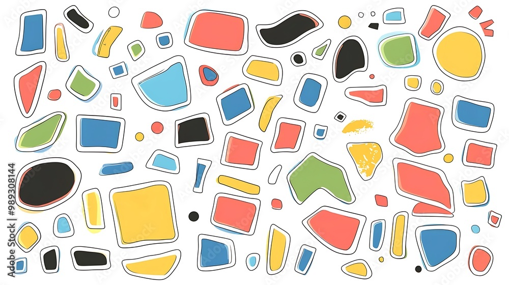 Playful Doodle-Style Labels for Fun Data Fields on White Paper Background