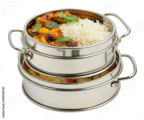 Tiffin Box isolated on Transparent Background

