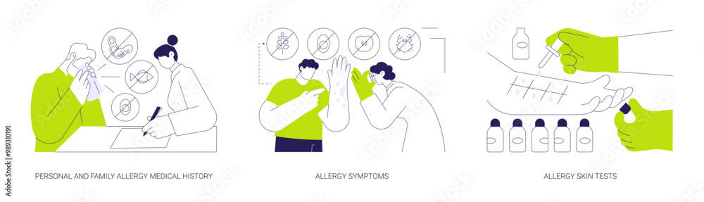 Allergy and immunology abstract concept vector illustrations. Allergy and immunology abstract concept vector illustrations.