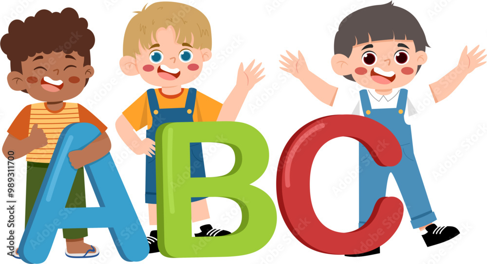 Happy Kids Holding ABC Blocks for Educational Fun
Happy Kids Holding ABC Blocks for Educational Fun