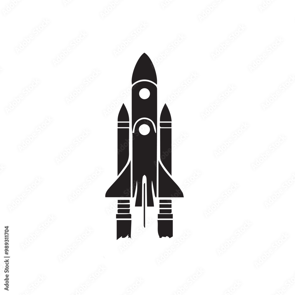 Silhouette of rocket. Rocket logo, icon vector design. Rocket vector illustration. Silhouette of rocket. Rocket logo, icon vector design. Rocket vector illustration.