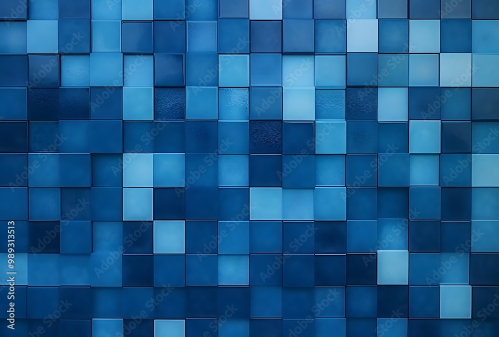 Abstract Blue Geometric Tile Wall Pattern Abstract Blue Geometric Tile Wall Pattern