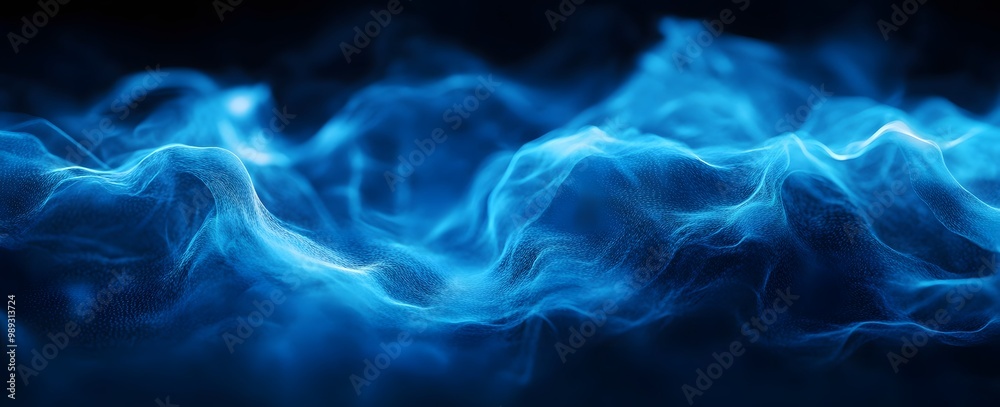 Obraz premium Abstract Blue Glow Minimalist Background