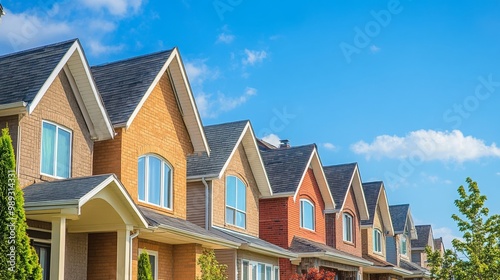 Luxurious house in a picturesque suburb with a stunning sky view.