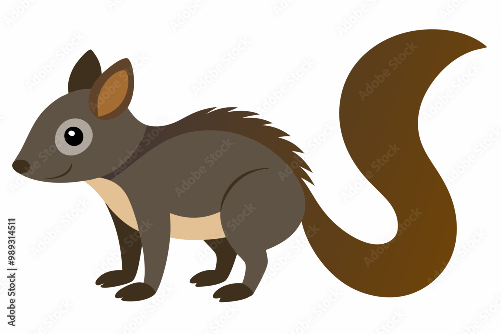 Fototapeta premium Bushy-tailed olingo vector illustration